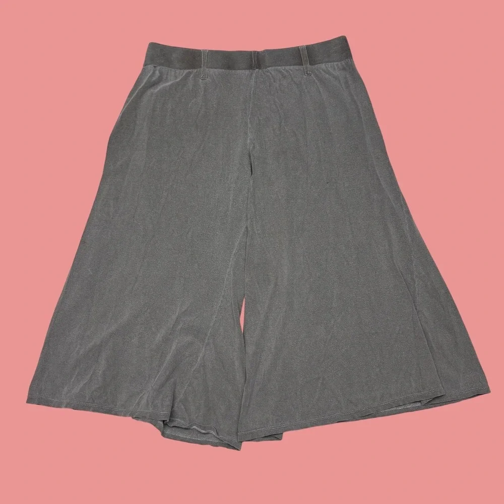 Wet Seal Womens Gray Wide Leg Gaucho Culotte Pants Utility Pockets Y2K Small